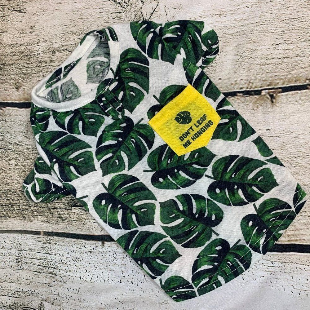 Heart to Tail | Dog Apparel Tee Shirt | White & Green | Medium and Large - Picture 4 of 6